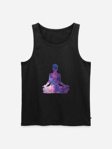 Yoga Meditation Universe - Men's Premium Organic Tank Top - black