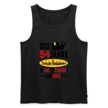 Geburtstag CDU SPD FDP Grün Politik Alter Jahre 54 - Männer Premium Bio Tank Top - Schwarz - Vorne - Michal (187cm)
