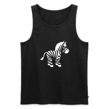 Zebra süß Kind - Männer Premium Bio Tank Top - Schwarz - Vorne - Michal (187cm)