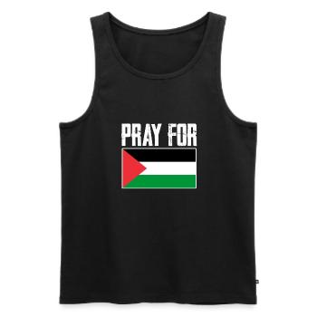 Palestine libre - Débardeur bio Premium Homme - noir - Devant - Michal (187cm)
