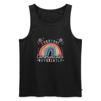 Aba therapist Behavior analyst Psychologist - Men's Premium Organic Tank Top - black - Front - AI Model Male 178 light (178cm)