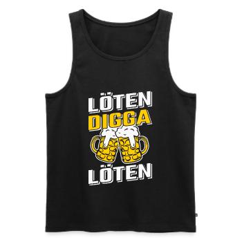 Löten Digga Löten Bier Saufen Party - Männer Premium Bio Tank Top - Schwarz - Vorne - Michal (187cm)