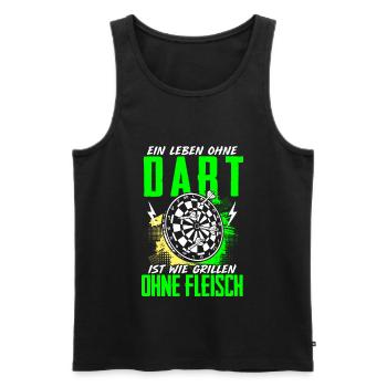 Leben Ohne Dart Grillen Ohne Fleisch - Männer Premium Bio Tank Top - Schwarz - Vorne - Michal (187cm)