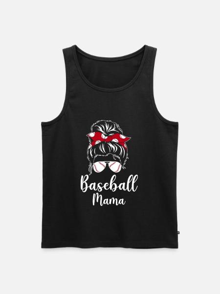 Maman de baseball - Débardeur bio Premium Homme - noir