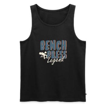 Benchpress Legend Powerlifter Fitnesstraining und - Männer Premium Bio Tank Top - Schwarz - Vorne - AI Model Male 178 light (178cm)