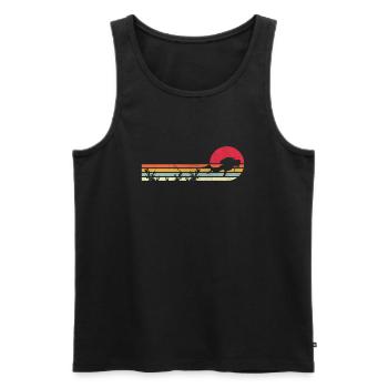 Tauchen gehen retro taucher motif für taucher - Männer Premium Bio Tank Top - Schwarz - Vorne - Michal (187cm)