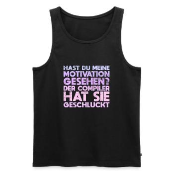 Hast Du Meine Motivation Gesehen? Der... - Männer Premium Bio Tank Top - Schwarz - Vorne - AI Model Male 178 light (178cm)