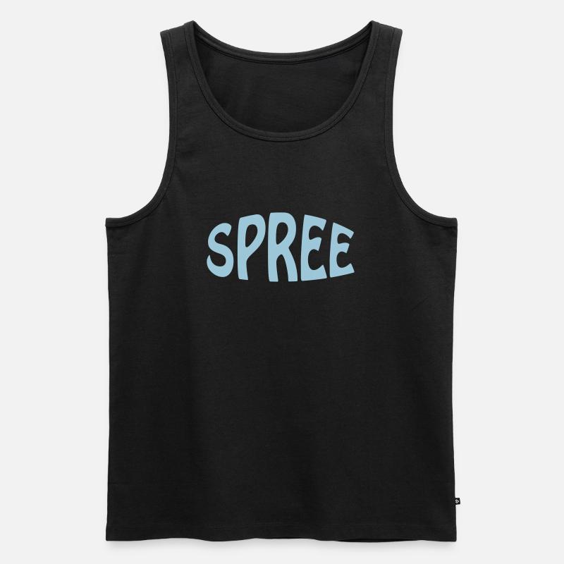 SPREE - Männer Premium Bio Tank Top - Schwarz