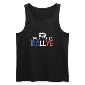 Jpeux pas Jai Rallye Humour - Débardeur bio Premium Homme - noir - Devant - Michal (187cm)
