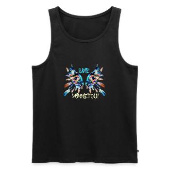 engelsflügel,flügel,angelwings,save winnetou - Männer Premium Bio Tank Top - Schwarz - Vorne - Michal (187cm)