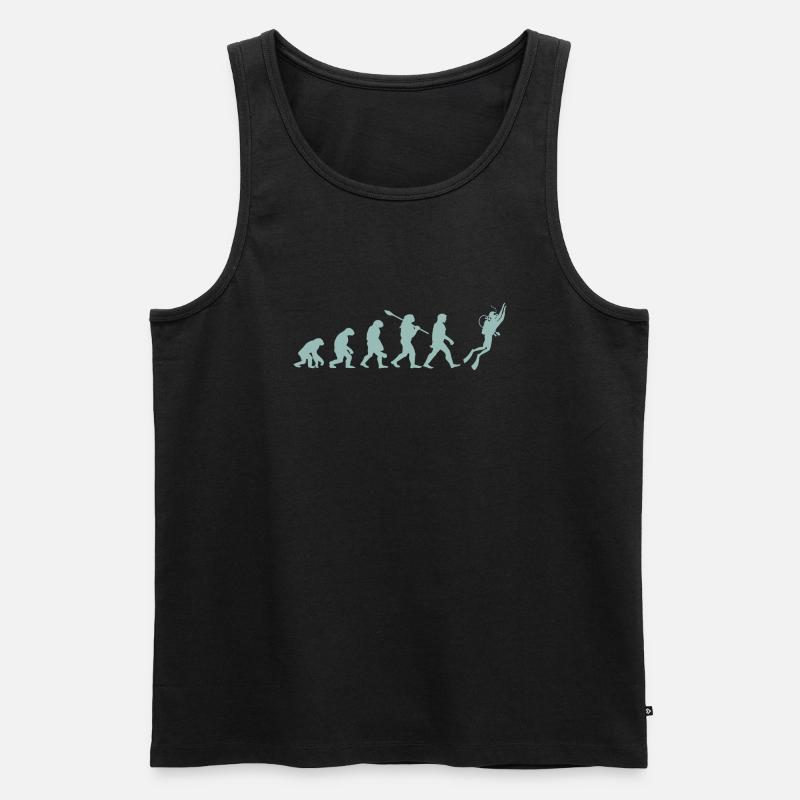 Evolution plongée - Débardeur bio Premium Homme - noir