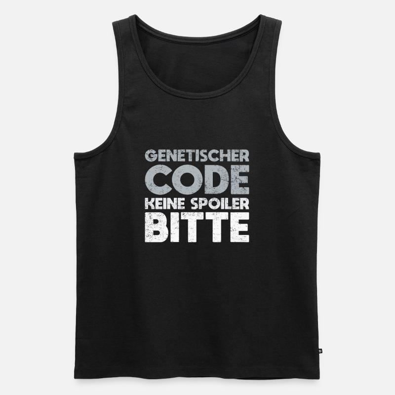 Genetischer Code, Keine Spoiler Bitte - Männer Premium Bio Tank Top - Schwarz