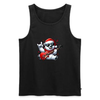 Eisbär 10 - Männer Premium Bio Tank Top - Schwarz - Vorne - Michal (187cm)