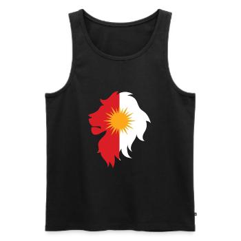 Yezidische Flagge Löwe Jesiden Yeziden Ezidxan - Männer Premium Bio Tank Top - Schwarz - Vorne - AI Model Male 178 light (178cm)