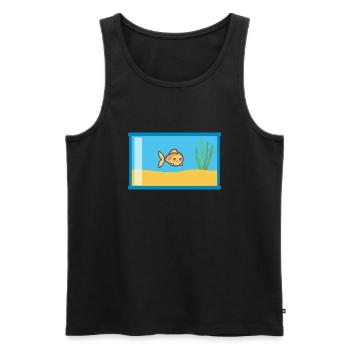 Aquarium Gift Idea Goldfish - Men's Premium Organic Tank Top - black - Front - Michal (187cm)