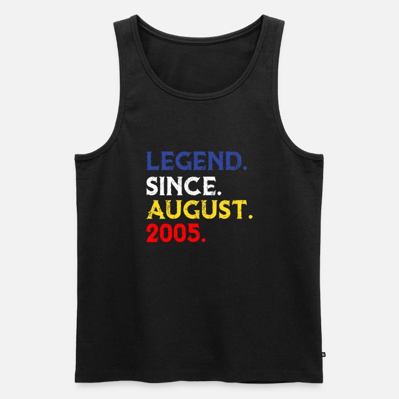 Legend since 2005 August - Männer Premium Bio Tank Top - Schwarz