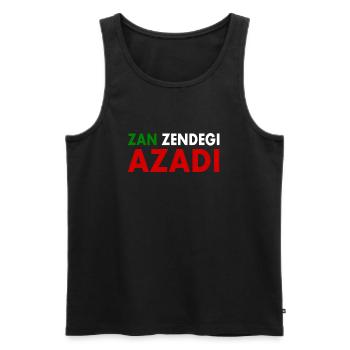 women life freedom Zan zendegi azadi - Männer Premium Bio Tank Top - Schwarz - Vorne - Michal (187cm)