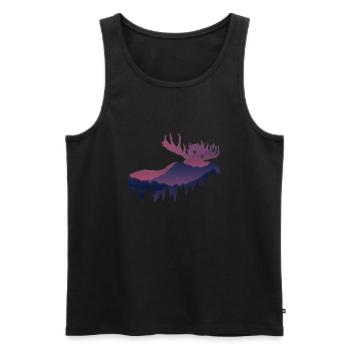 Moose - Men's Premium Organic Tank Top - black - Front - AI Model Male 178 light (178cm)