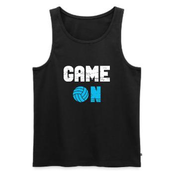 Volleyball Volleyballspieler Vintage Volleyball - Männer Premium Bio Tank Top - Schwarz - Vorne - Michal (187cm)