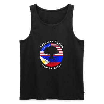 Filipino Philippines - Men's Premium Organic Tank Top - black - Front - AI Model Male 178 light (178cm)