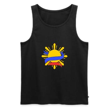 Filipino Philippines - Men's Premium Organic Tank Top - black - Front - AI Model Male 178 light (178cm)