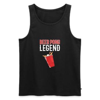 Beerpong Beer Pong Beer Pong Legend - Men's Premium Organic Tank Top - black - Front - Michal (187cm)