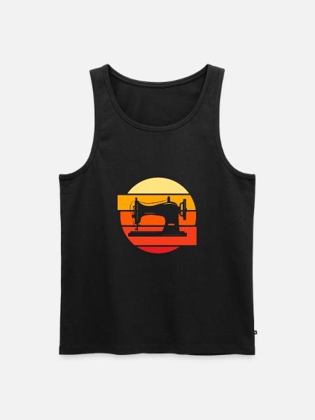 Sewing Machine Seamstress Retro - Men's Premium Organic Tank Top - black
