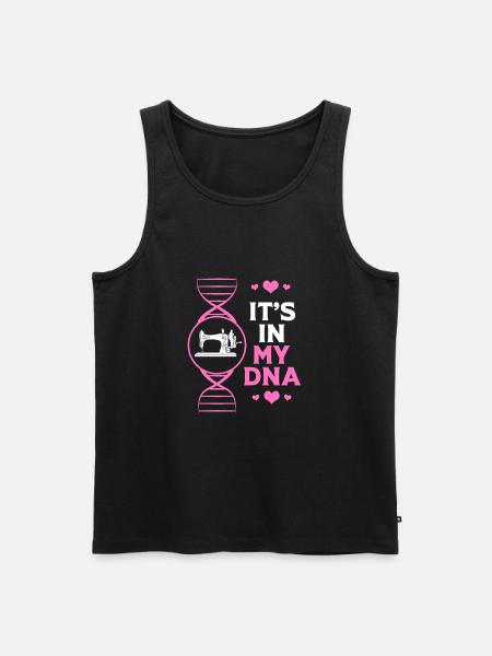 Sewing Machine Seamstress - Men's Premium Organic Tank Top - black