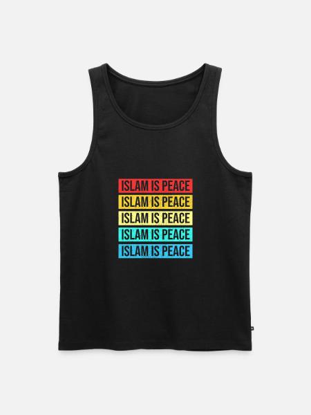 Muslim Islam is Peace - Men's Premium Organic Tank Top - black