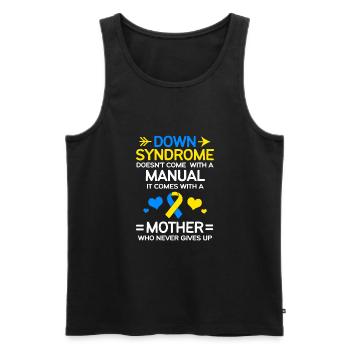 Down Syndrom T21 Chromosom Trisomie - Männer Premium Bio Tank Top - Schwarz - Vorne - AI Model Male 178 light (178cm)