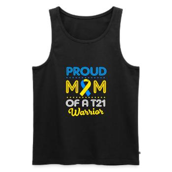 Down Syndrom Muttertag Mutter Mama - Männer Premium Bio Tank Top - Schwarz - Vorne - Michal (187cm)
