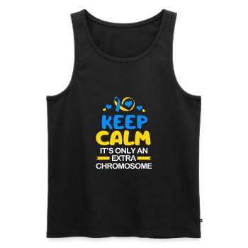 Down Syndrom - Männer Premium Bio Tank Top - Schwarz - Vorne - AI Model Male 178 light (178cm)
