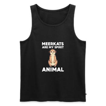 Erdmännchen - Männer Premium Bio Tank Top - Schwarz - Vorne - Michal (187cm)