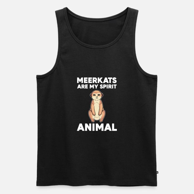 Erdmännchen - Männer Premium Bio Tank Top - Schwarz