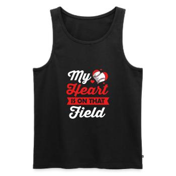 Baseball - Men's Premium Organic Tank Top - black - Front - AI Model Male 178 light (178cm)
