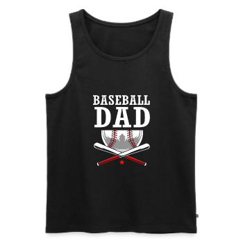 Baseball Father's Day Dad Dad - Men's Premium Organic Tank Top - black - Front - Michal (187cm)