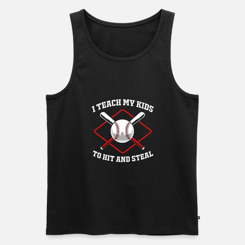 Baseball - Männer Premium Bio Tank Top - Schwarz