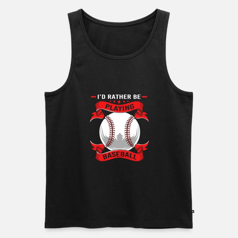 Baseball - Männer Premium Bio Tank Top - Schwarz