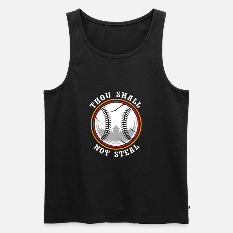 Baseball - Männer Premium Bio Tank Top - Schwarz