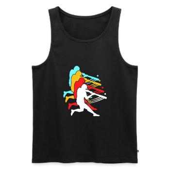 Baseball - Männer Premium Bio Tank Top - Schwarz - Vorne - Michal (187cm)