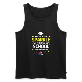 School psychologist, psychologist, psychotherapist - Men's Premium Organic Tank Top - black - Front - AI Model Male 178 light (178cm)