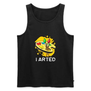 Painter Artist Artist Art Academy - Men's Premium Organic Tank Top - black - Front - Michal (187cm)