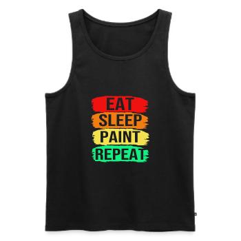 Maler - Männer Premium Bio Tank Top - Schwarz - Vorne - AI Model Male 178 light (178cm)