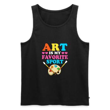 Painter Artist Artist Art Academy - Men's Premium Organic Tank Top - black - Front - Michal (187cm)