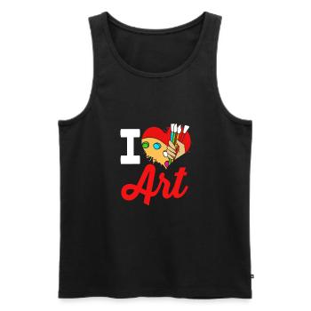 Painter Artist Artist Art Academy - Men's Premium Organic Tank Top - black - Front - Michal (187cm)