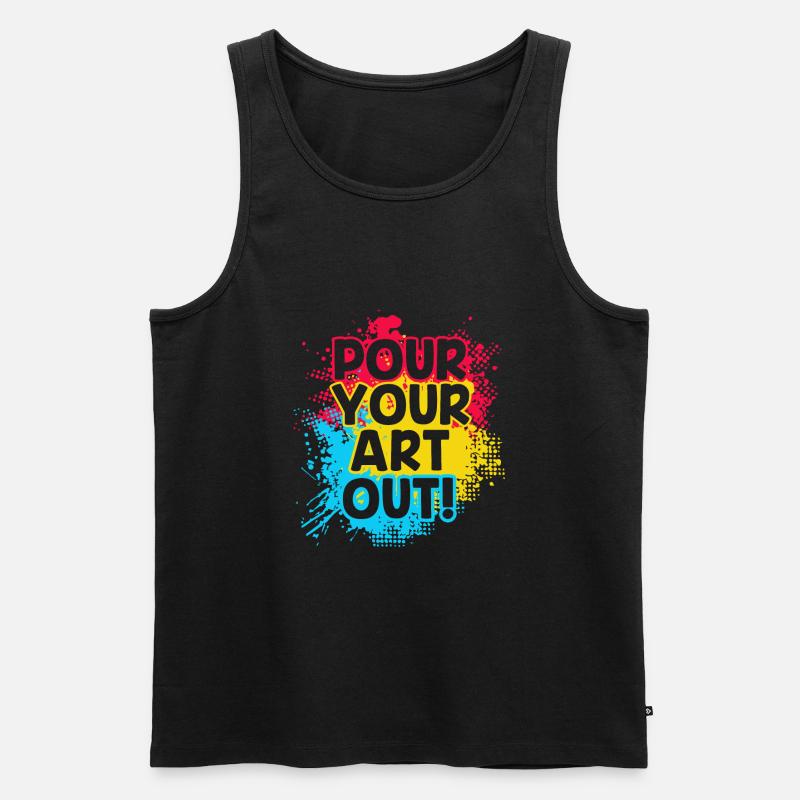 Maler - Männer Premium Bio Tank Top - Schwarz