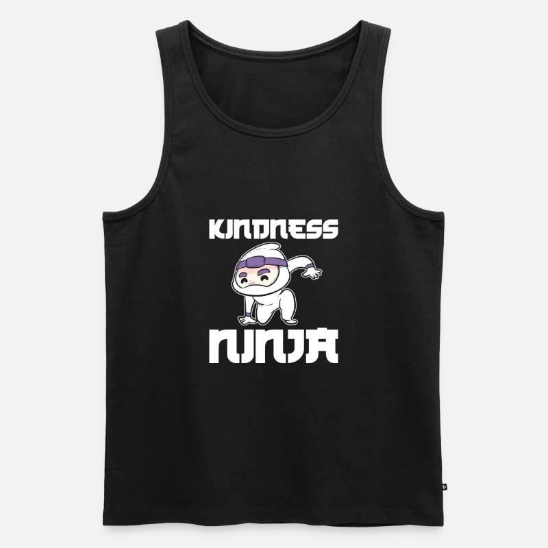 Mobbing Ninja - Männer Premium Bio Tank Top - Schwarz