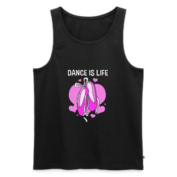 Ballet Ballet Dancer - Men's Premium Organic Tank Top - black - Front - AI Model Male 178 light (178cm)