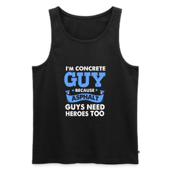 Construction Worker Construction Site Concrete - Men's Premium Organic Tank Top - black - Front - AI Model Male 178 light (178cm)