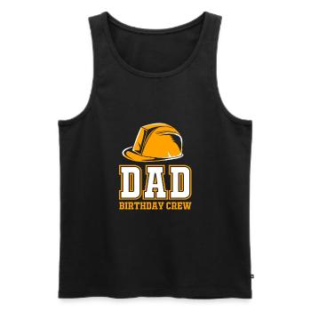 Ouvrier du bâtiment Chantier de construction Fête des pères Père papa - Débardeur bio Premium Homme - noir - Devant - AI Model Male 178 light (178cm)